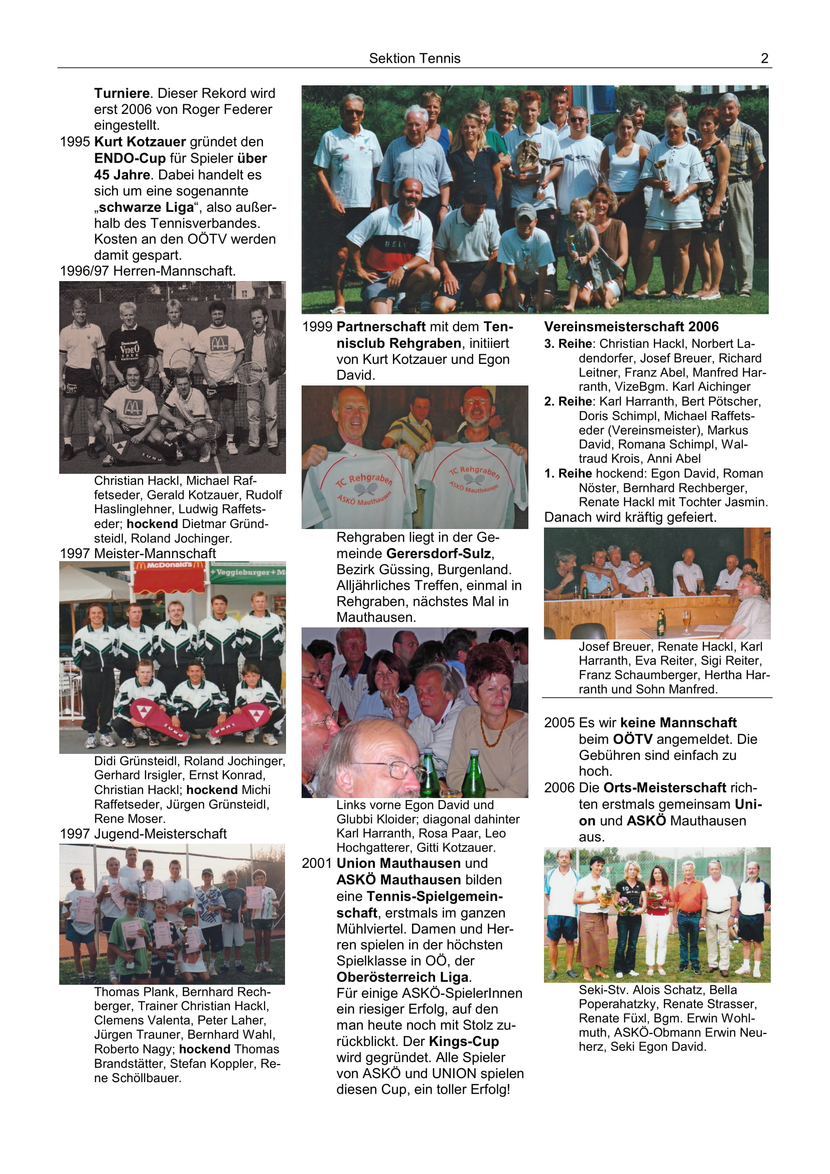 100 Jahre ASKÖ Sektion Tennis gegründet 1981 2