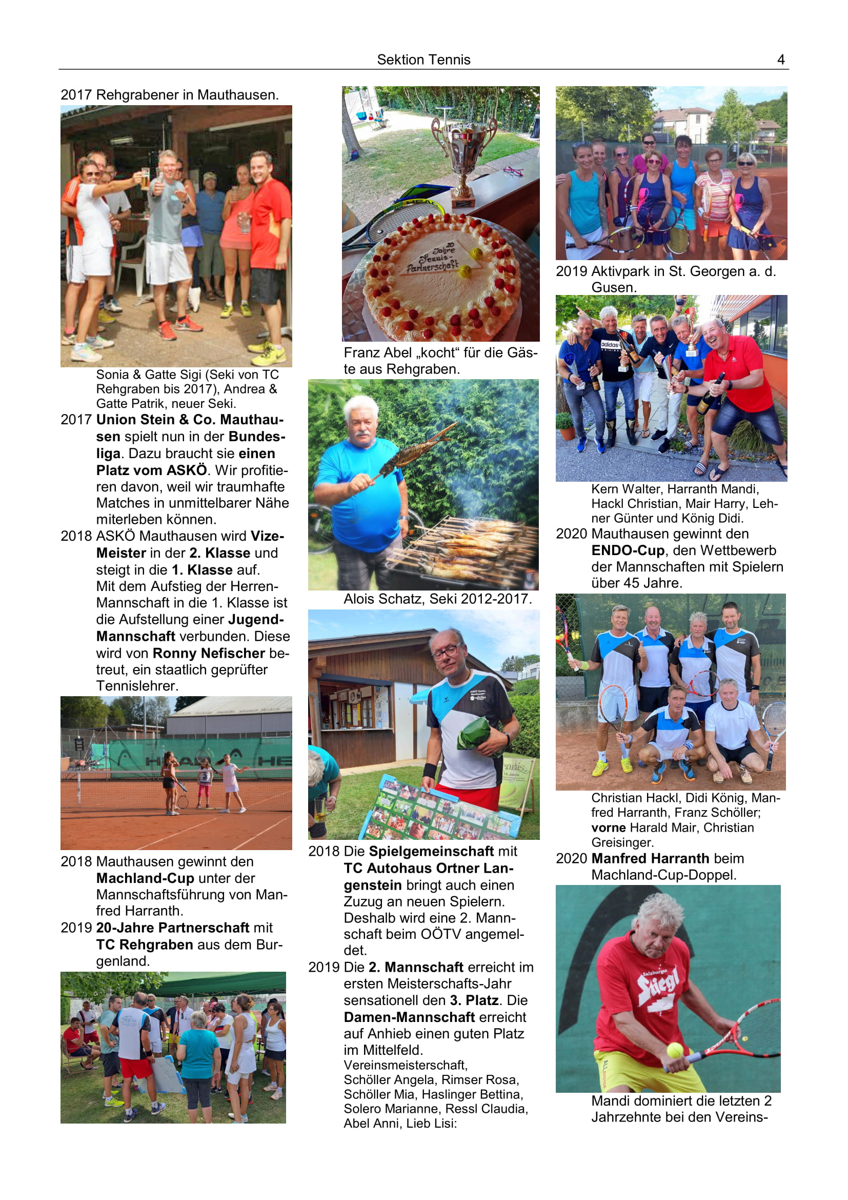100 Jahre ASKÖ Sektion Tennis gegründet 1981 4